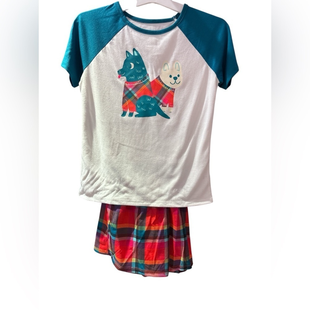 Cat & Jack Kids Pajama Set with Dog Print - Teal and Multicolor - Picture 2 of 2